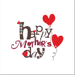 Ballons Love Heart Mother Day Posters and Art